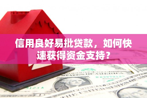宁夏信用良好易批贷款，如何快速获得资金支持？