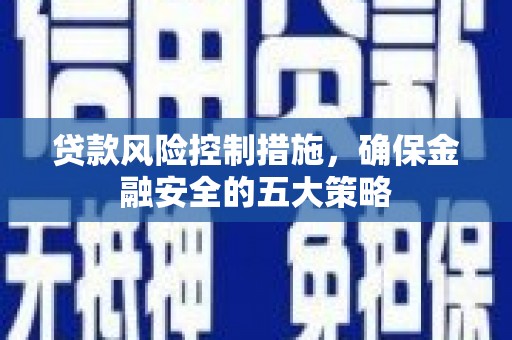 博湖贷款风险控制措施，确保金融安全的五大策略
