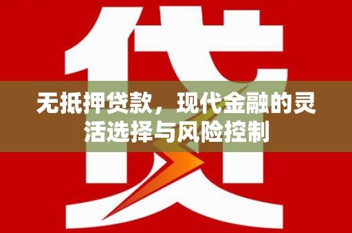大余无抵押贷款，现代金融的灵活选择与风险控制