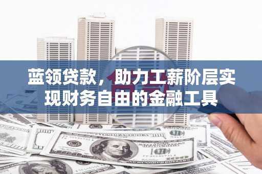 昭平蓝领贷款，助力工薪阶层实现财务自由的金融工具